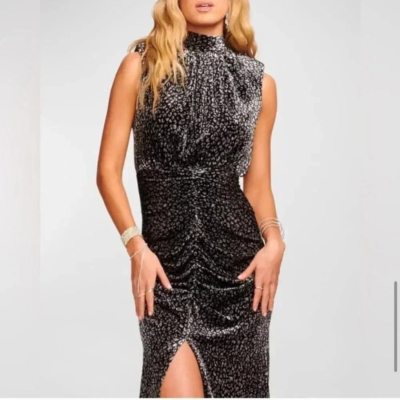 NWT Ramy Brook Lennon Velvet Leopard Print Dress size 2 - Picture 14 of 15